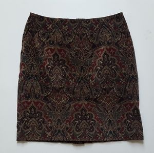 Velvet mini skirt